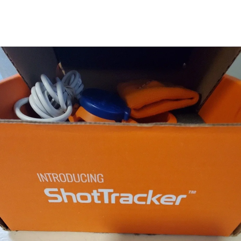 ShotTracker Basketball Training System Device with Charging Cable‎ Orange Blue